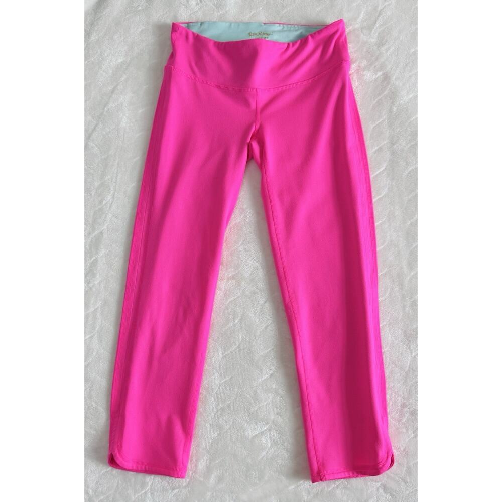 Lilly Pulitzer Women’s Size Xs LUXLETIC Pink Crop Leggings UPF 50+